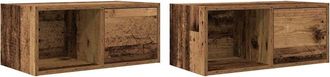 vidaXL Vidaxl - Muebles de tv 2 uds 60x31x25,5 cm Madera ingeniería envejecida