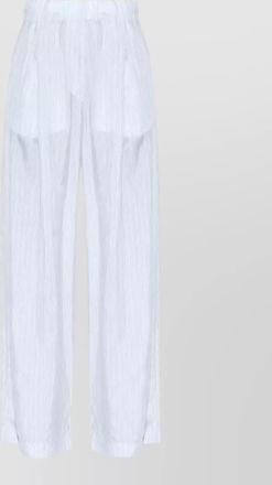 Dries Van Noten wide leg striped trousers back pocket