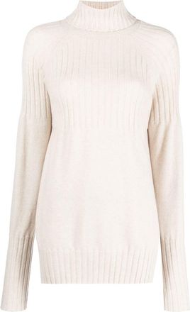 Malo ribbed high-neck cashmere jumper - women - Cashmere - 42 - Neutrals