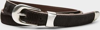 Our Legacy Mens Fuzzy leather slim belt