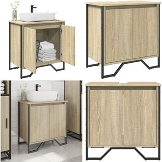 vidaXL Mobile Lavabo Bagno Rovere Sonoma 60x35x60 cm in Truciolato - Lavabo - Armadio da bagno