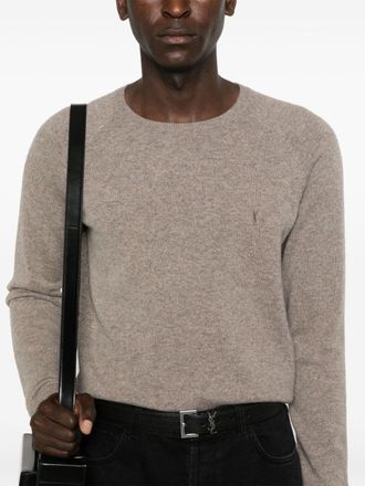 Saint Laurent Mens Men Nude Cashmere Sweater - Tan - Size Medium