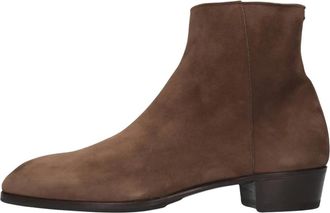Lidfort Suede Enkellaarzen - Heren - Enkellaarsjes - Bruin - 41 EU - Leer - Schoenen