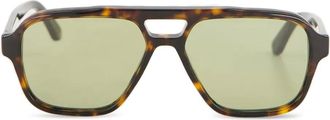 Retro Superfuture occhiali da sole geometrici - Marrone