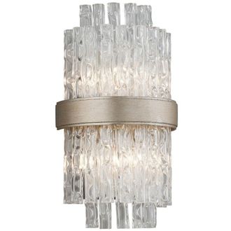 Hudson Valley Lighting Chime Aplique 2 Luces Hoja Plata Inoxidable Pulido, Vidrio