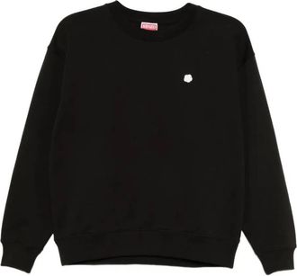 Kenzo Boke Flower Embroidered Cotton Sweatshirt, Size Large