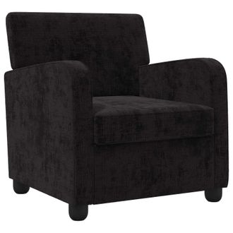 vidaXL Sill&oacute;n Negro Chenilla Vidaxl