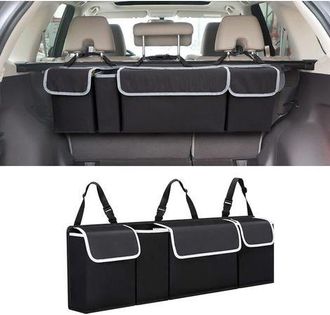 OEM Organizer Per Bagagliaio Auto Pieghevole E Impermeabile In Tessuto Oxford Con 4 Tasche - Nero, Per Riporre Oggetti Allinterno Dellauto