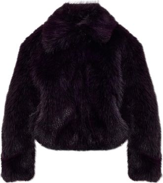 Kate Spade New York Faux Fur Jas - Dames - Jassen - Paars - L - Polyester - Jassen