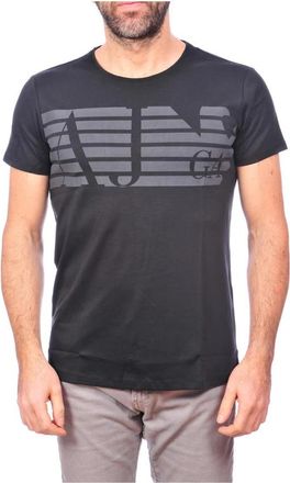 Armani Jeans Sweatshirts - Heren - T-shirts - Zwart - 2XS - Katoen - Tops