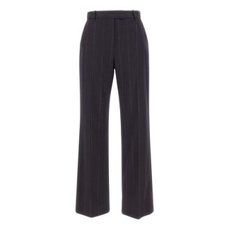 Eleventy Broeken, Dames, Blauw, XS, Wol, Rechte broek