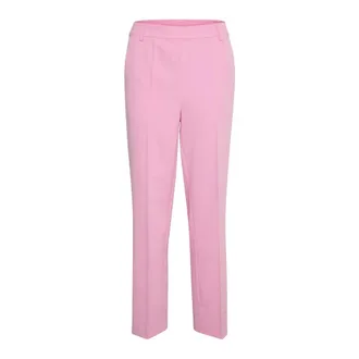 Kaffe Pink Frosting High Waist Trousers - female - Kaffe - Straight Trousers - Pink - 3XL - Trousers