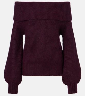 Jardin Des Orangers Off-shoulder cashmere and silk sweater