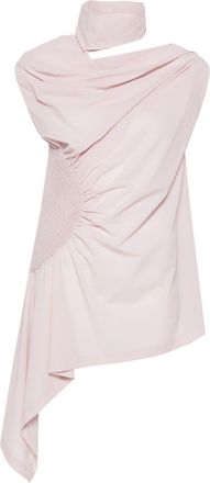 Issey Miyake crepe draped sleeveless blouse - women - Polyurethane/Recycled Nylon/Polyester - 2 - Pink