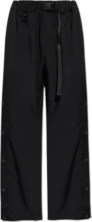 Yohji Yamamoto Sport Uniform Adaptive 3-Stripes Broek - Heren - Wijde Broeken - Zwart - S - Polyester - Broeken