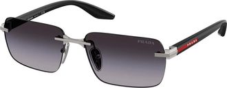 Prada PS C52S Zonnebril - Heren - Accessoires - Zwart - Maat: 57 MM Polyamide