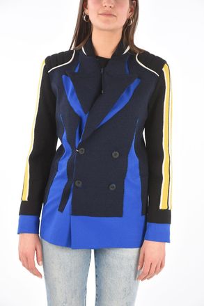 Maison Margiela MM0 giacca doppiopetto in maglia con revers a lancia Maison Margiela