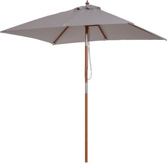 OUTSUNNY Sombrilla de jard&iacute;n 200x150x235 cm gris