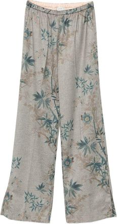 Forte_Forte soepele broek met print