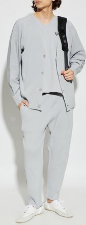 Homme Pliss&eacute; Issey Miyake Pleated Trousers, Mens, Grey
