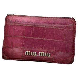 Miu Miu Pre-owned Vintage Kaarthouder - Dames - Vintage Accessoires - Roze - ONE Size - Leer - Vintage