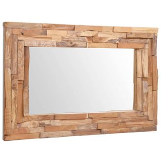 vidaXL Espejo Decorativo Rectangular Teca 90x60 Cm Vidaxl
