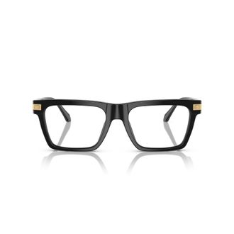 Versace 0ve3354 Bold Rectangular Black Acetate Eyeglasses