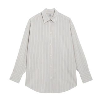 Toteme Oversized Striped Shirt - female - Tot&ecirc;Me - Shirts - Multicolor - XS - Blouses & Shirts