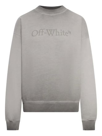 Off-white logo print Laundry Skate sweatshirt - women - Cotton - S - Grey