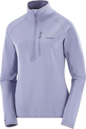 Salomon Essential Lightwarm half-zip ribbed sweater - Purple
