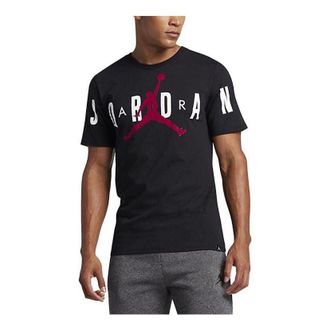 Nike Jordan Air Jordan Stretch Jumpman T-Shirt Black Gym Red BQ5093-010