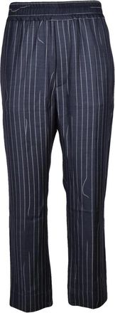 Vivienne Westwood Elasticated George Broeken - Heren - Nette broeken - Blauw - 3XL - Wol - Broeken