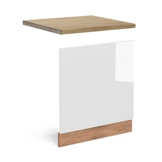 Vicco Panel Frontal R-line, Blanco Alto Brillo, 60 Cm, Et Roble Vicco