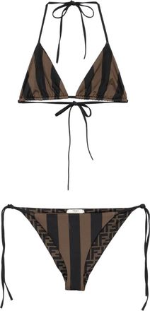 Fendi patterned reversible bikini - Bruin
