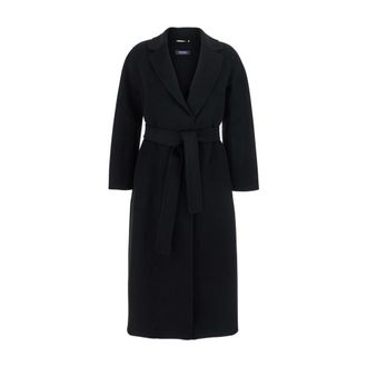 Max Mara Belted Coats, female, Black, Size: XS Black Esturia Coats for Women