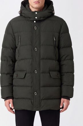 Moorer Quilted Wool and Cashmere Blend Hooded Jacket with Buttons