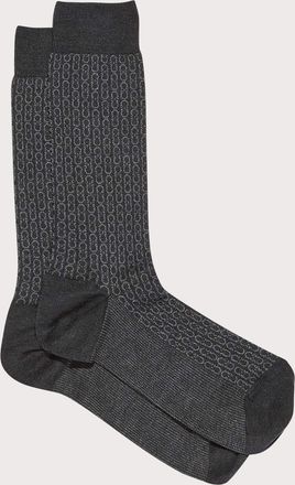Ferragamo Men Medium Gancini sock Grey