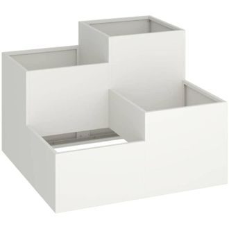 vidaXL Maceta Para Jard&iacute;n Blanco 100 X 100 X 60 Cm Acero Vidaxl