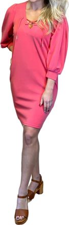 Esqualo Dreams Knit Dress In Watermelon