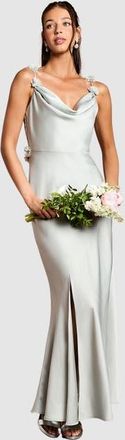 Coast trappy Floral Cowl Neck Maxi Dress in Sage at Nordstrom, Size 8