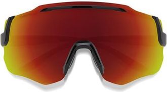 Smith Momentum 135mm ChromaPop Shield Sunglasses in Black /Chromapop Red Mirror at Nordstrom