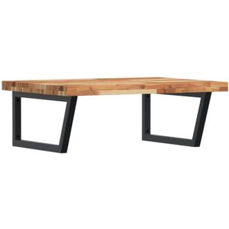 vidaXL Estante De Lavabo De Pared Acero Y Madera Maciza De Acacia Vidaxl