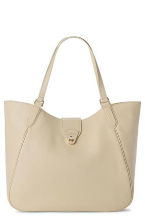 Brahmin Aliza Croc Embossed Leather Tote in Ivory at Nordstrom