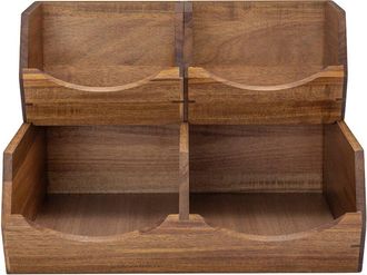 Seville Classics 3Pc Stackable Acacia Bin Set