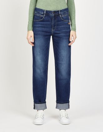 Gang Straight-Jeans GANG 94SOLEY, Damen, Gr. 26, N-Gr, blau (schwarz sol wash), Denim/Jeans, Obermaterial: 98% Baumwolle, 2% Elasthan, lang, Jeans Straight