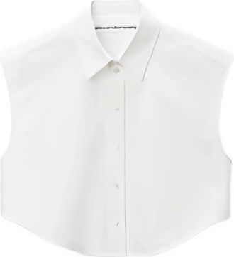 Alexander Wang sleeveless collared shirt - White