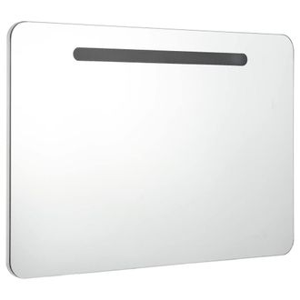 Berkfield Home LED Bathroom Mirror Cabinet 80x9.5x55 cm in White