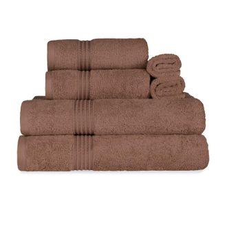 Superior Egyptian Cotton 600 GSM, 6-Piece Towel Set, 2 Bath 2 Hand, 2 Face
