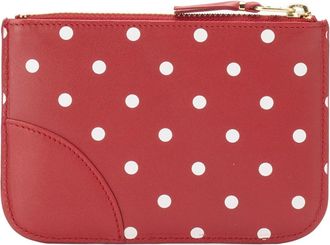 Comme Des Gar&ccedil;ons Polka Dot Portemonnee - Heren - Portefeuilles - Rood - ONE Size - Leer - Accessoires