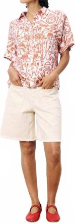 FRNCH Aphelie Table Button Down Shirt In Orange